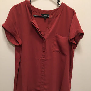 Simply Vera Verawang Burnt Orange Red Short Sleeve